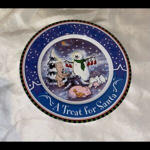 Starbucks 2000 Bearista Bear A treat For Santa Christmas collectible Plate